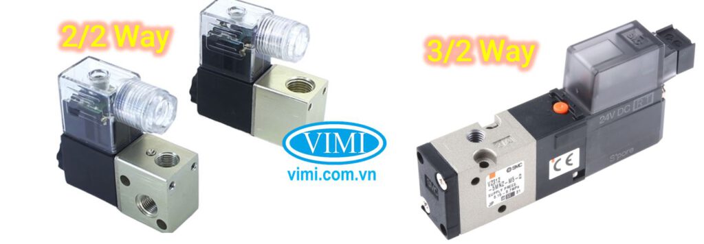 số cửa trên thân van điện từ khí nén