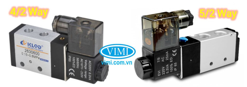 số cửa trên thân van điện từ khí nén