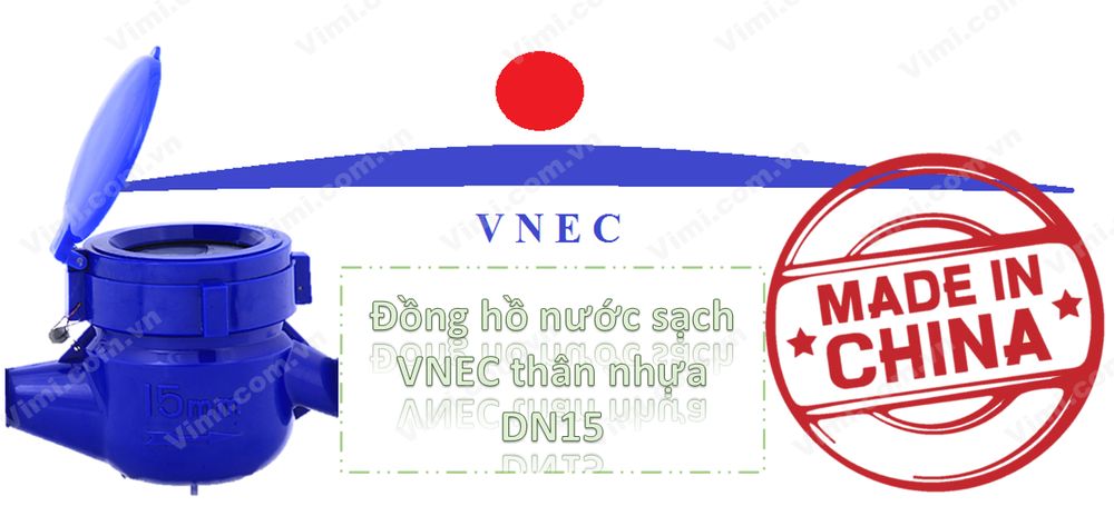 Đồng hồ nước sạch VNEC thân nhựa DN15 Đồng hồ nước sạch VNEC thân nhựa DN15