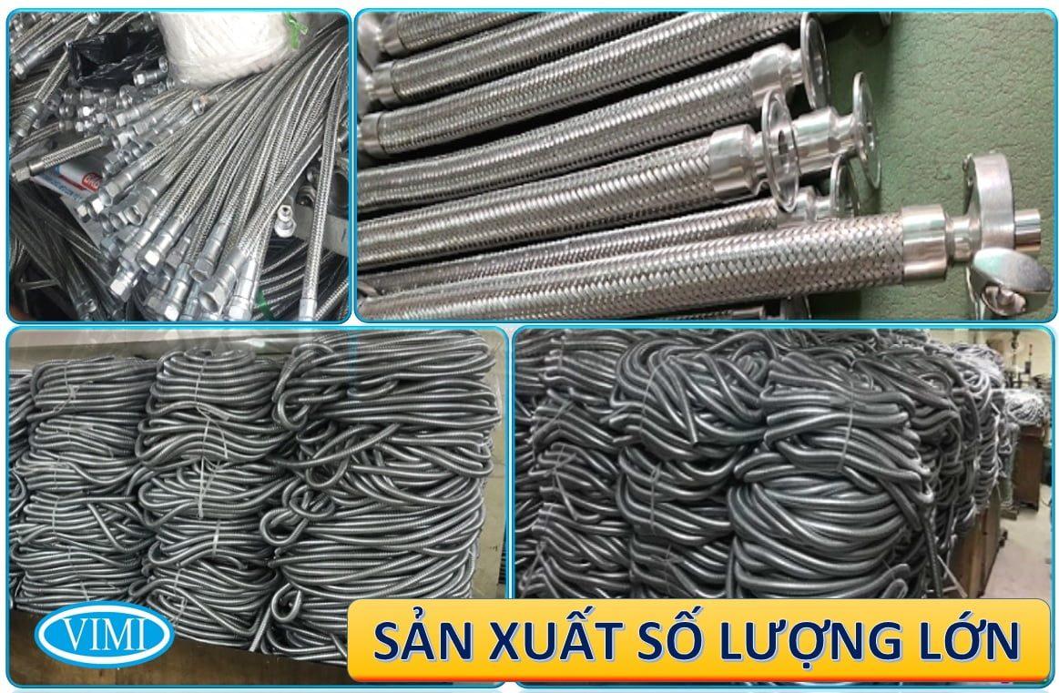 Khớp nối mềm inox 2 đầu Clamp sản xuất số lượng lớn