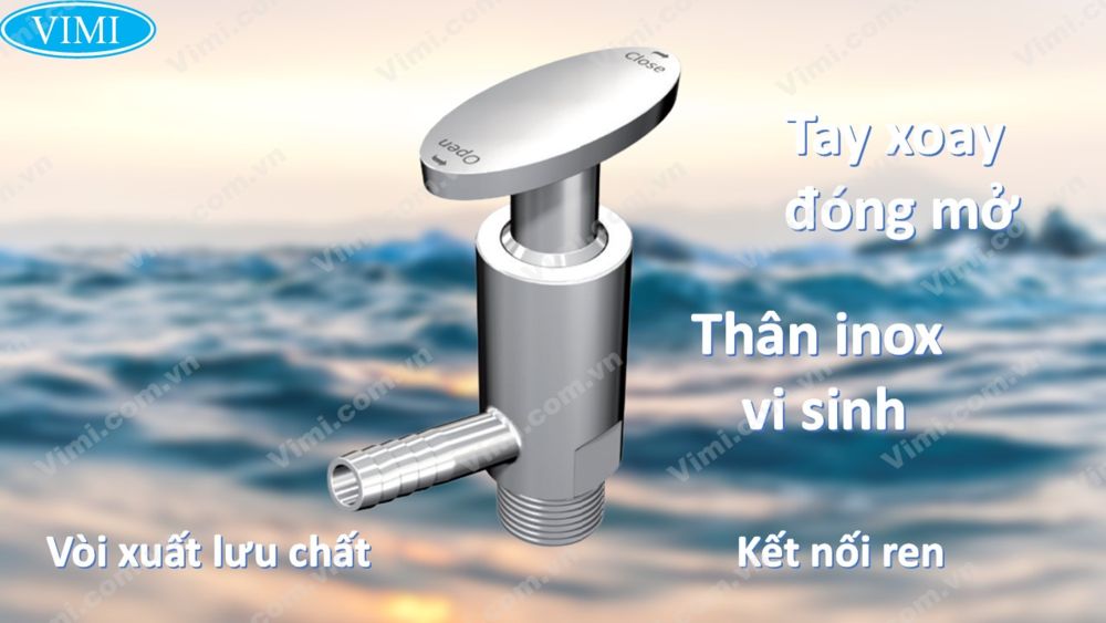 Van lấy mẫu inox vi sinh nối ren