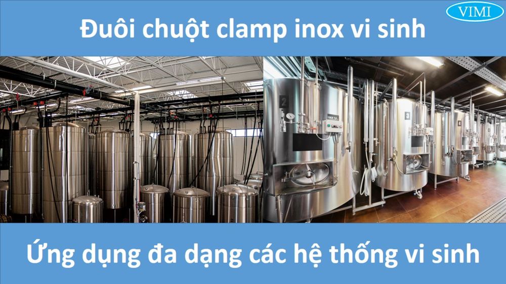 Đuôi chuột clamp inox vi sinh 4