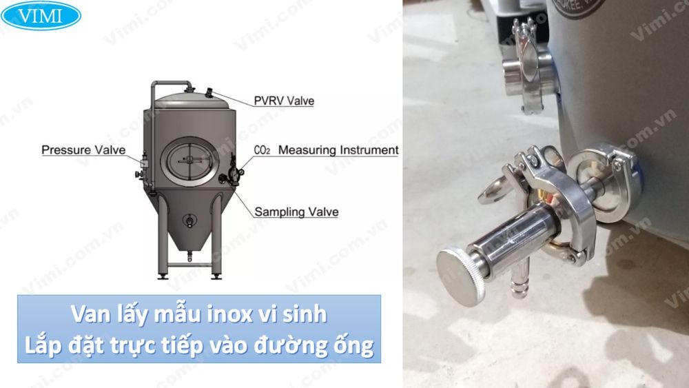 van lấy mẫu inox vi sinh clamp
