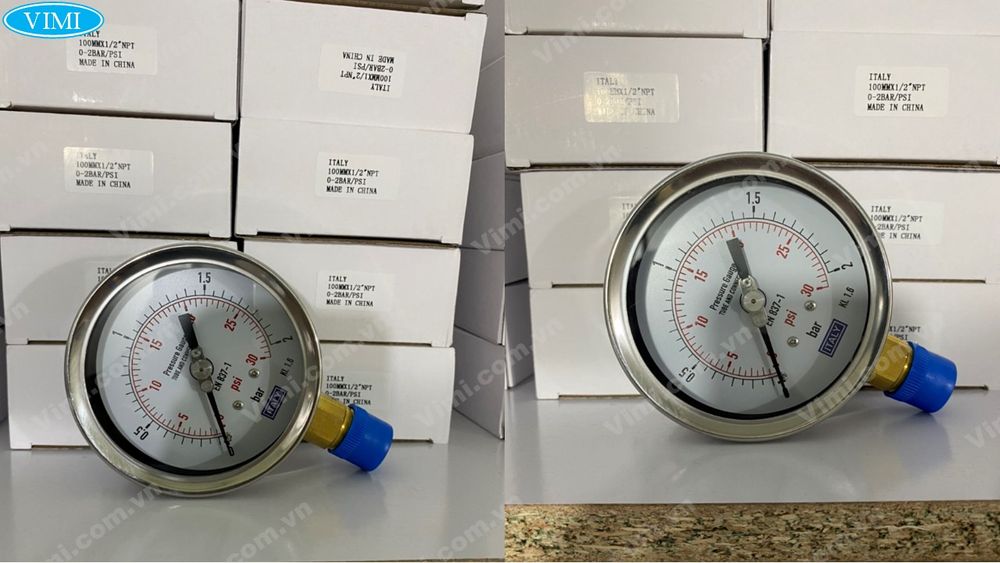 Đồng hồ áp suất Italy 2Bar Đồng hồ áp suất Italy 2Bar
