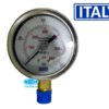 Đồng hồ áp suất Italy vỏ inox chân đồng dong ho ap suat italy chan dong 1 vimi.com .vn
