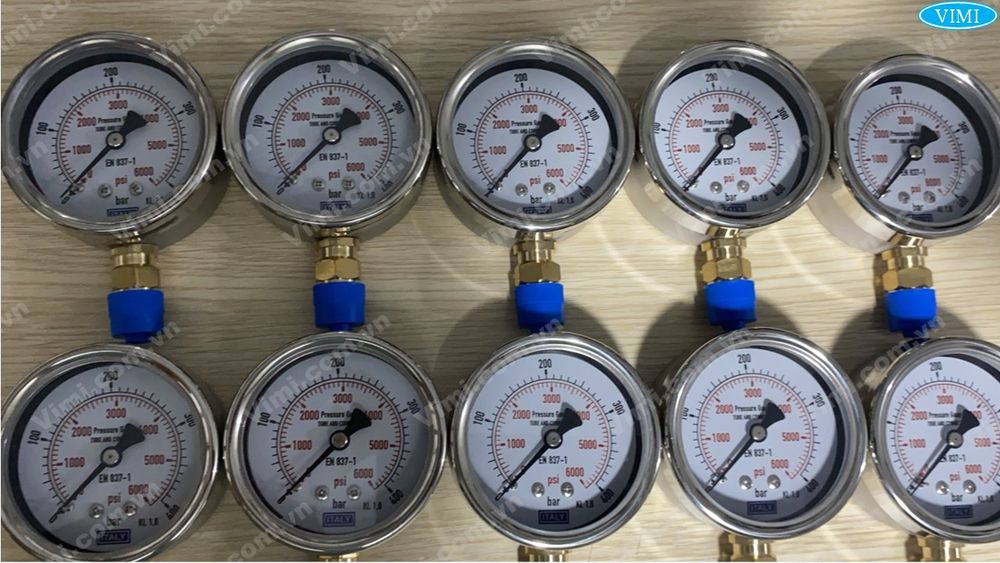 Áp kế Italy chân đứng kết nối ren tiện lợi