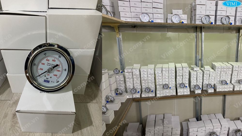 Đồng hồ áp suất Italy inox Đồng hồ áp suất Italy chân inox - 3