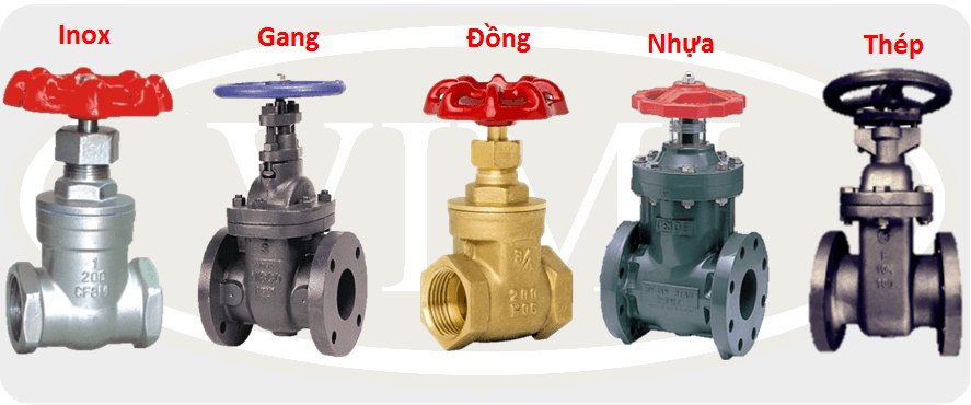 vật liêụ chế tạo van cổng ty chìm