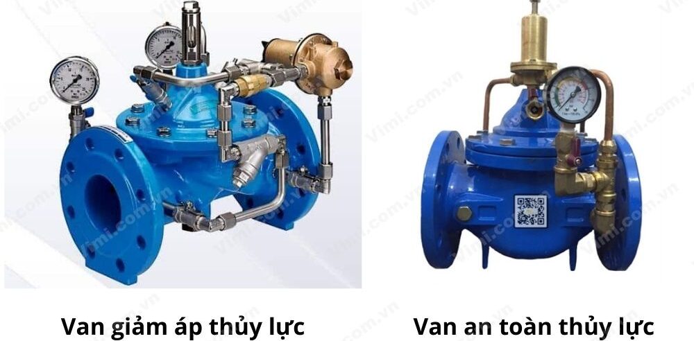 van giảm áp thủy lực lắp kèm van an toàn