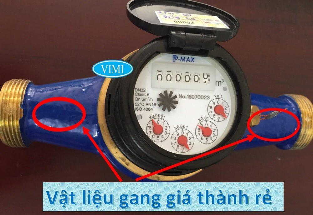 Đồng hồ đo nước sạch Pmax lắp ren chế tạo từ gang đúc