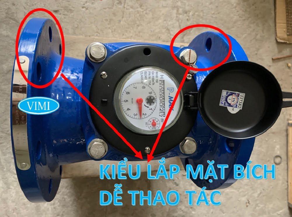 Kiểu lắp mặt bích thuận lợi khi lắp đặt, dùng cho kích cỡ lớn