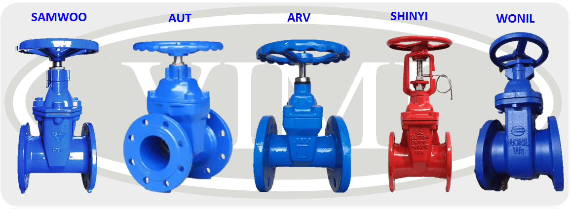 phân loại van cổng theo nhãn hiệu