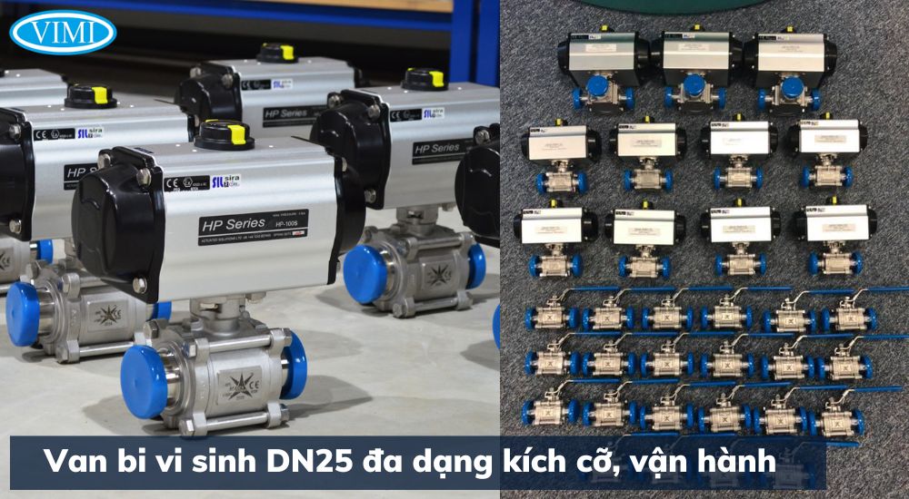Van bi DN25 - Van bi tay gạt DN25 van bi inox vi sinh dn25 đa dạng mẫu mã