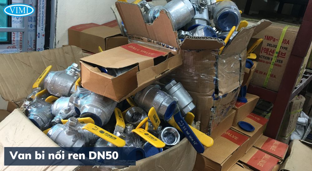 van bi dn50 nối ren