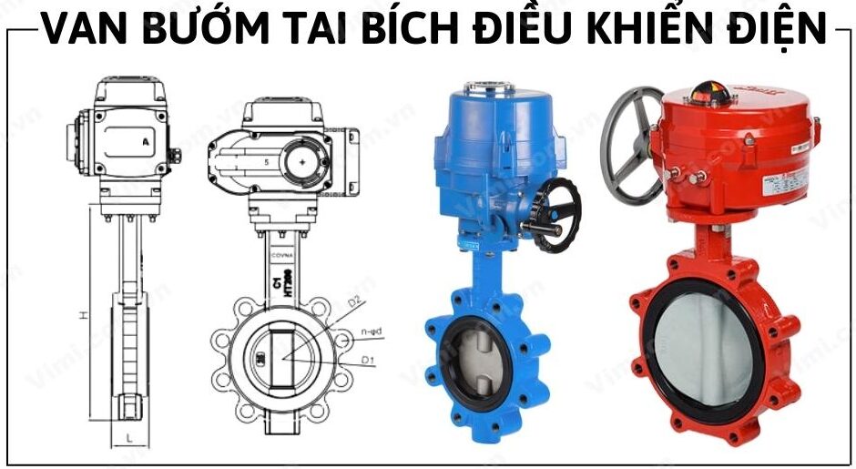 van bướm tai bích điều khiển điện