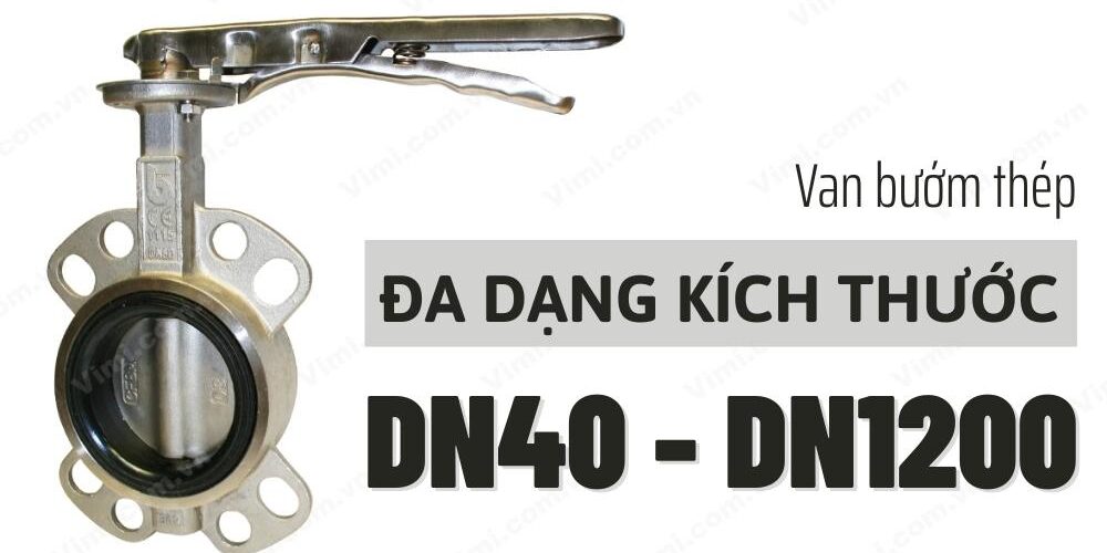Kích thước của van bướm thép