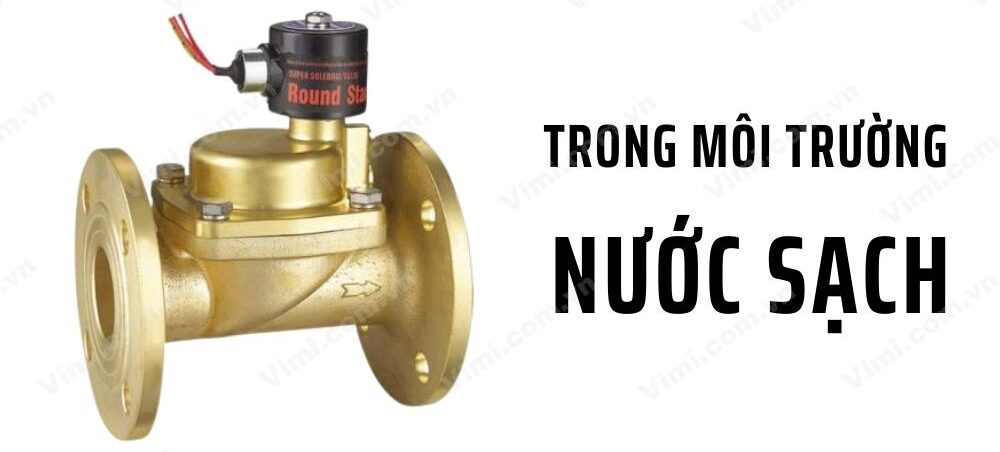 van điện từ mặt bích dùng cho nước sạch