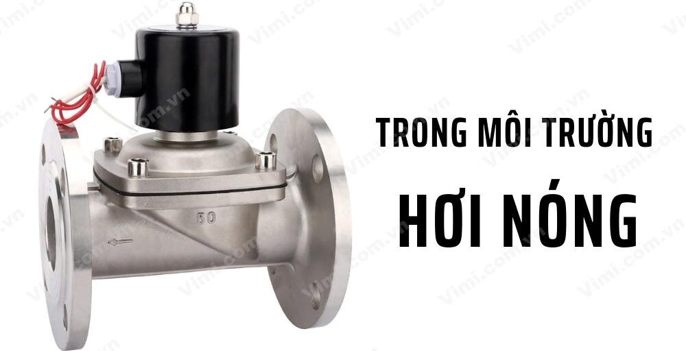 van điện từ mặt bích dùng cho hơi nóng