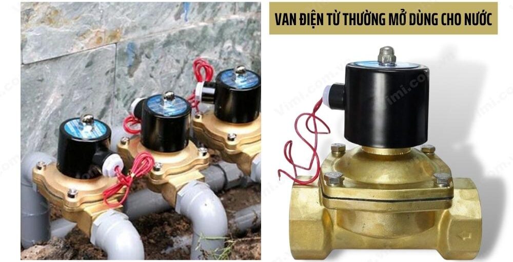 van điện từ thường mở dùng cho nước và khí