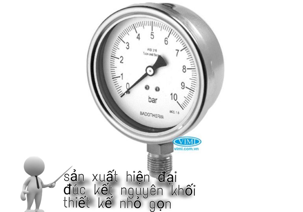 Đồng hồ áp suất Badotherm Holland Đồng hồ áp suất Badotherm Holland