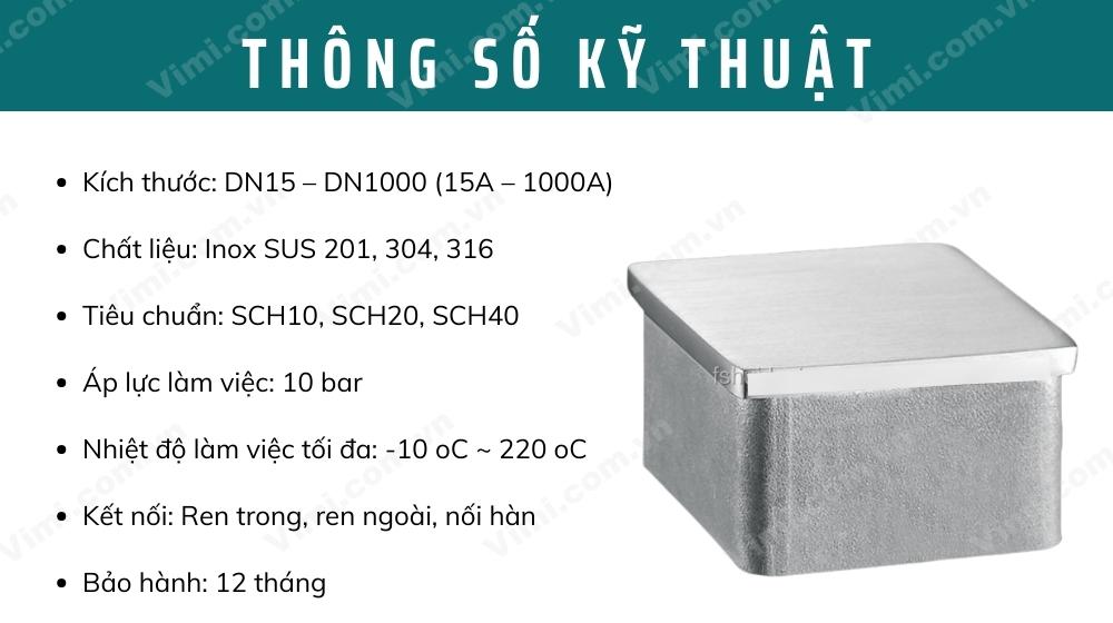 Nắp Chụp Inox Vuông