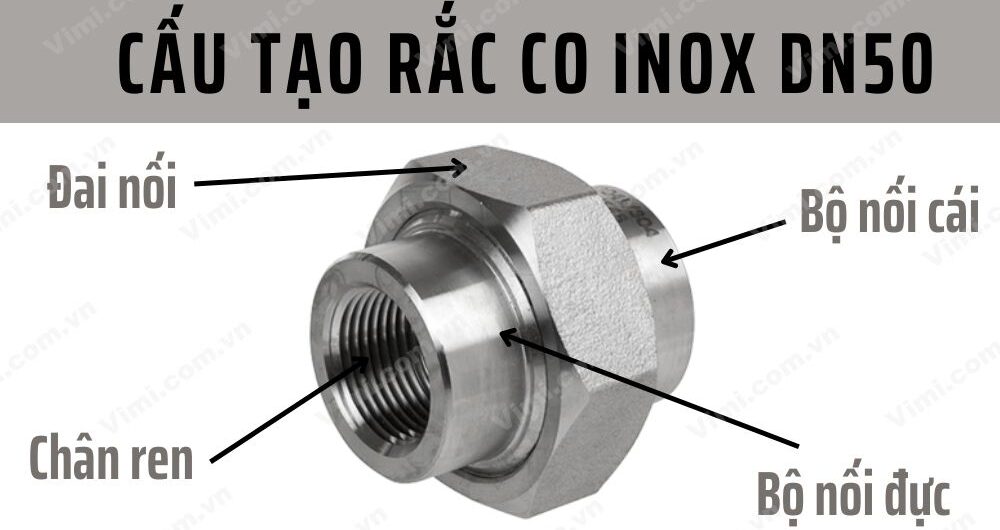 cấu tạo của rắc co inox dn50
