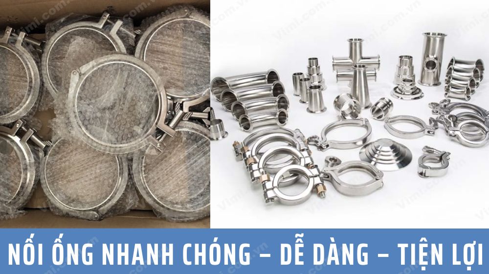Tri Clamp DN40 Nối ống nhanh chóng - Dễ dàng - Tiện lợi