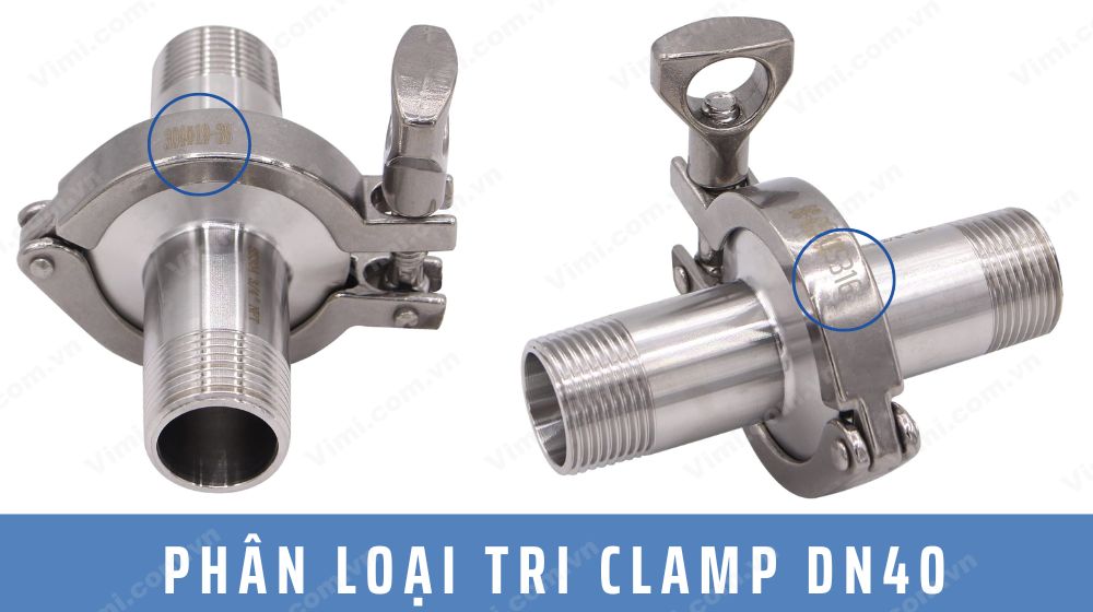 Tri Clamp DN40 Phân loại clamp inox DN40 theo vật liệu cấu tạo
