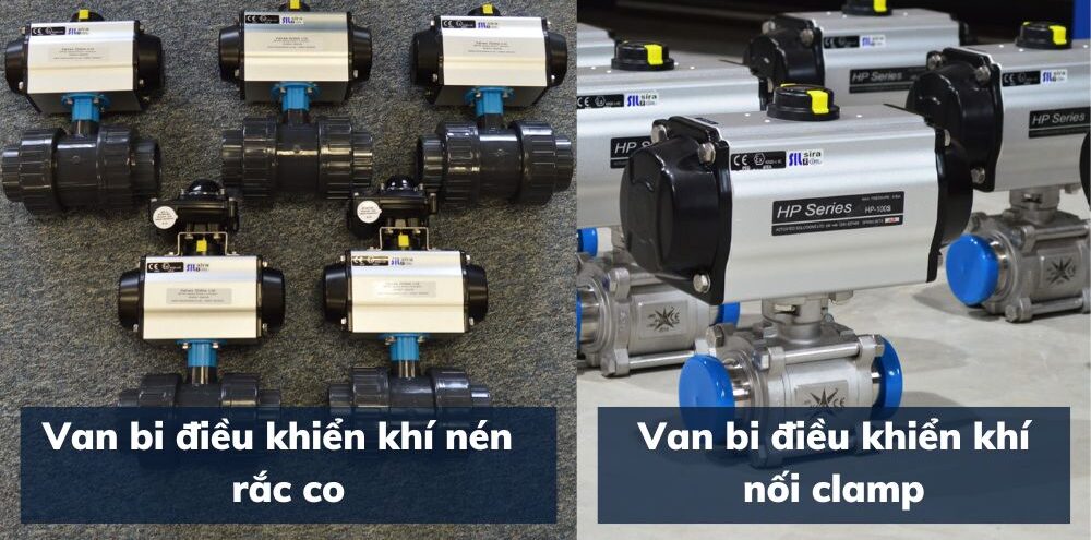 kết nối của van bi điều khiển khí nén
