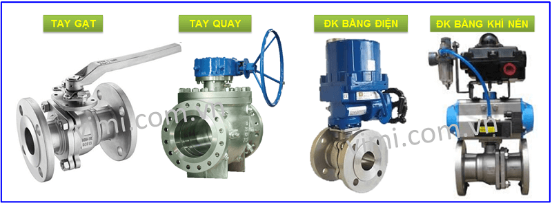 Van bi inox 316 Phân loại theo kiểu vận hành