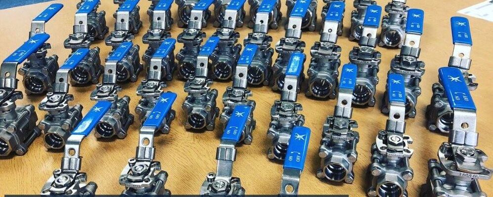 kho van bi inox tay gạt