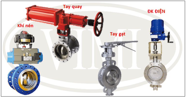các phương pháp vận hành van bướm lệch tâm ba