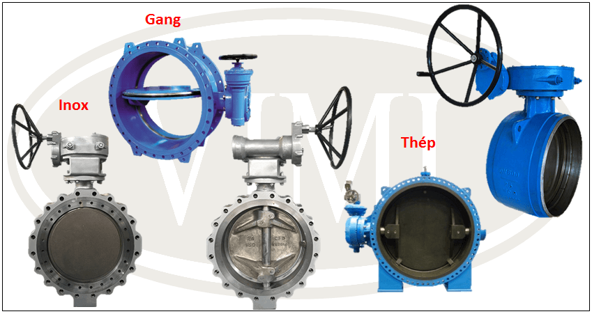 vật liệu van bướm lệch tâm ba