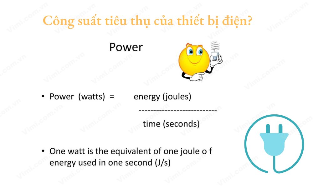 công suất tiêu thụ của các thiết bị điện