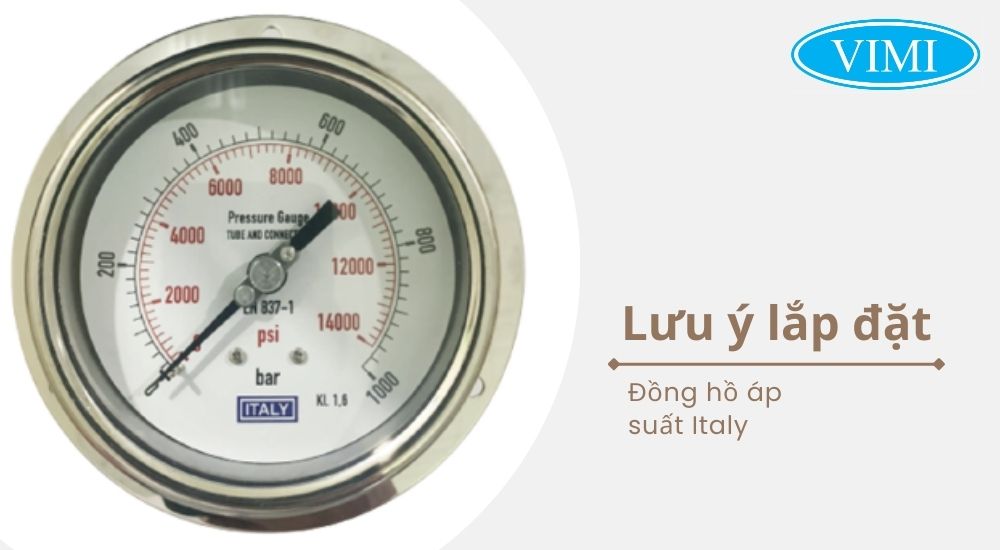 Lưu ý lắp đặt áp kế Italy chân sau