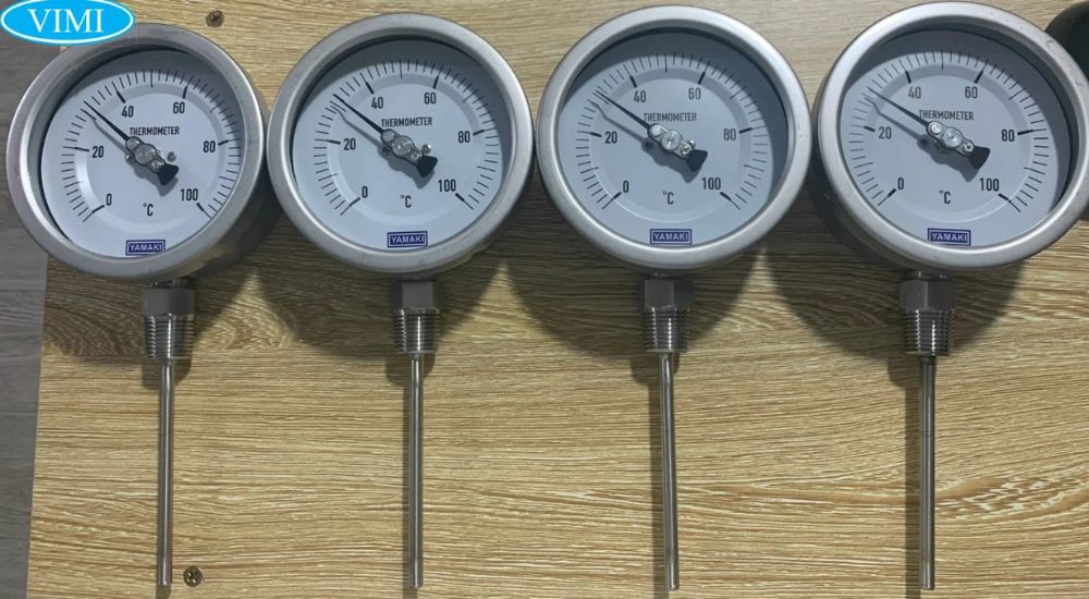 Nhiệt kế Yamaki chân đứng Vật liệu chế tạo đồng hồ nhiệt độ Yamaki chân đứng