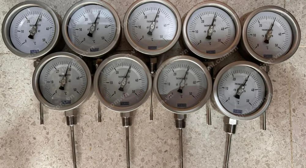 Nhiệt kế Yamaki chân đứng Ứng dụng đồng hồ nhiệt độ Yamaki chân đứng