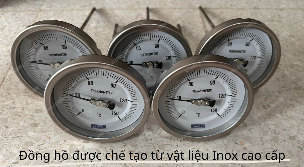 3. Vật liệu sản xuất đồng hồ nhiệt độ Yamaki chân sau