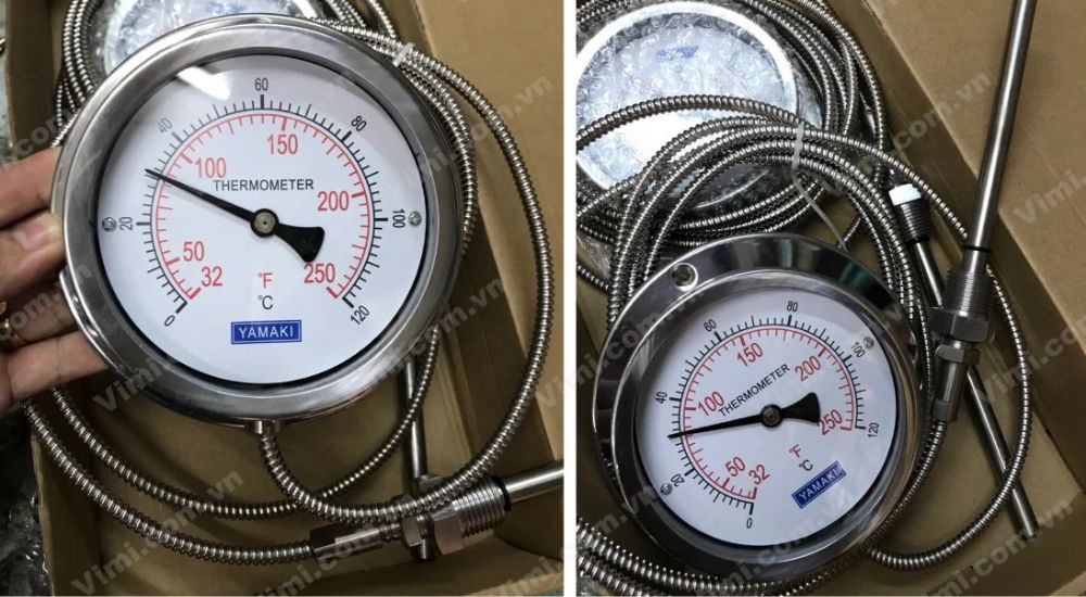 Đồng hồ nhiệt độ Yamaki dạng dây có dải đo rộng và phong phú