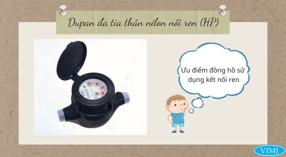 Dupan đa tia thân nilon sử dụng kiểu kết nối ren