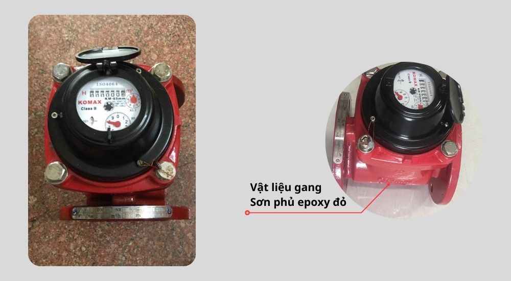 Komax nước nóng nối bích 1. Đặc điểm đồng hồ Komax nước nóng nối bích