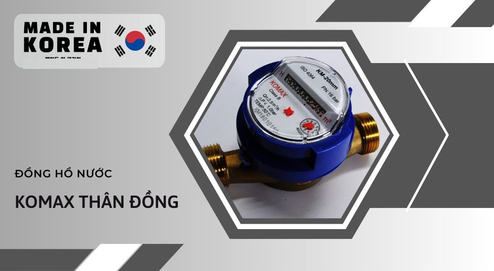 1. Tìm hiểu về thương hiệu đồng hồ nước Komax - Hàn Quốc