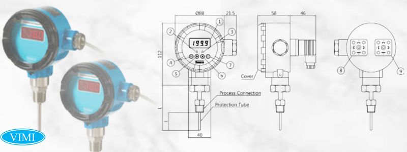 Cấu trúc cảm biến nhiệt độ TSG