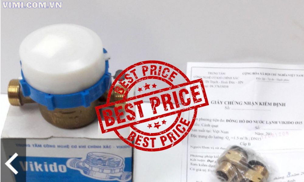 Đồng hồ nước Vikido DN15 vikido dn15 vimi.com .vn 105 3