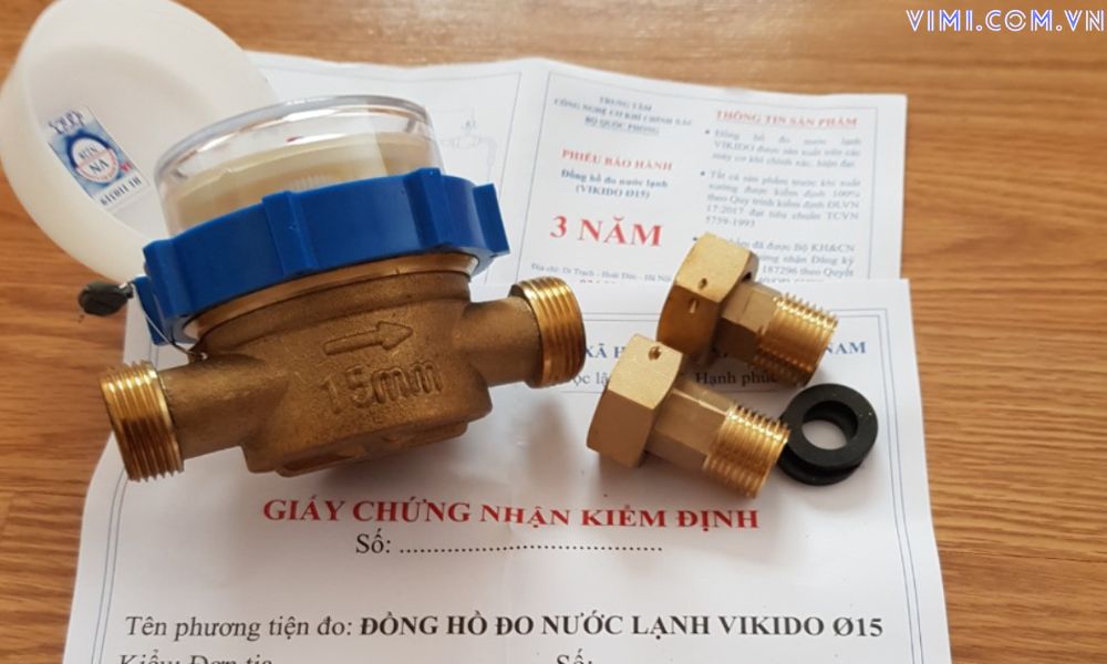 Đồng hồ nước Vikido DN15 vikido dn15 vimi.com .vn 105 4
