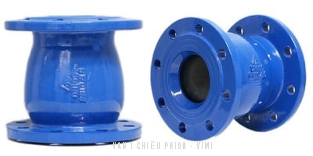 van 1 chiều phi 90 nối bích