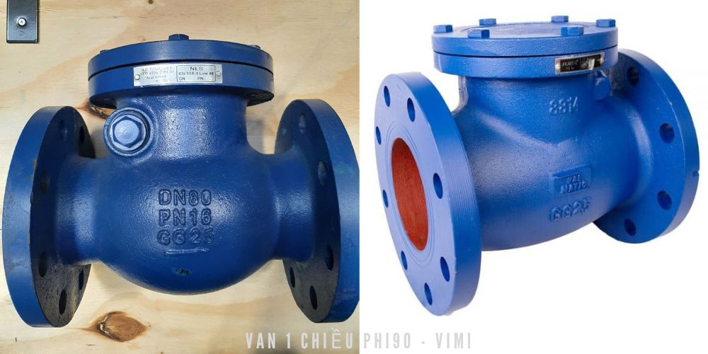 van 1 chiều phi 90 thân gang