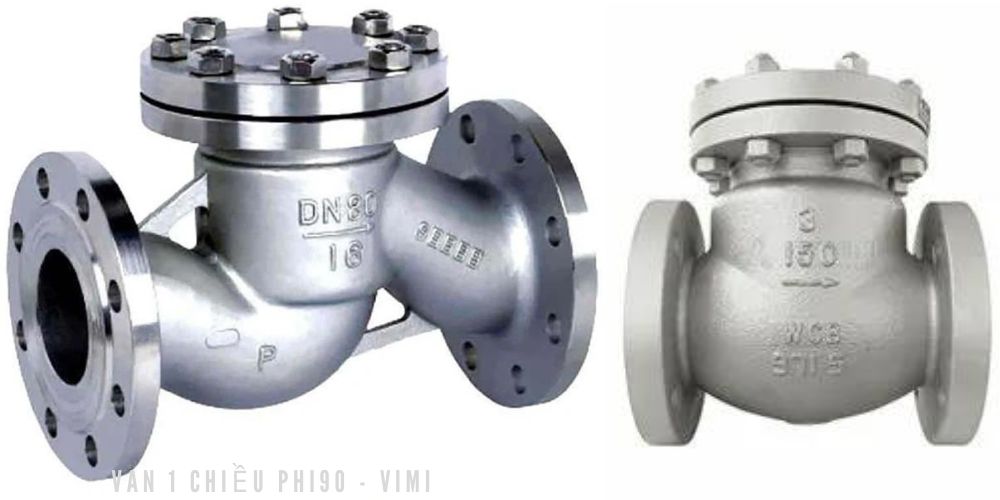 van 1 chiều phi 90 kiểu lá lật