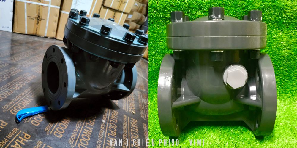 van 1 chiều phi 90 thân nhựa