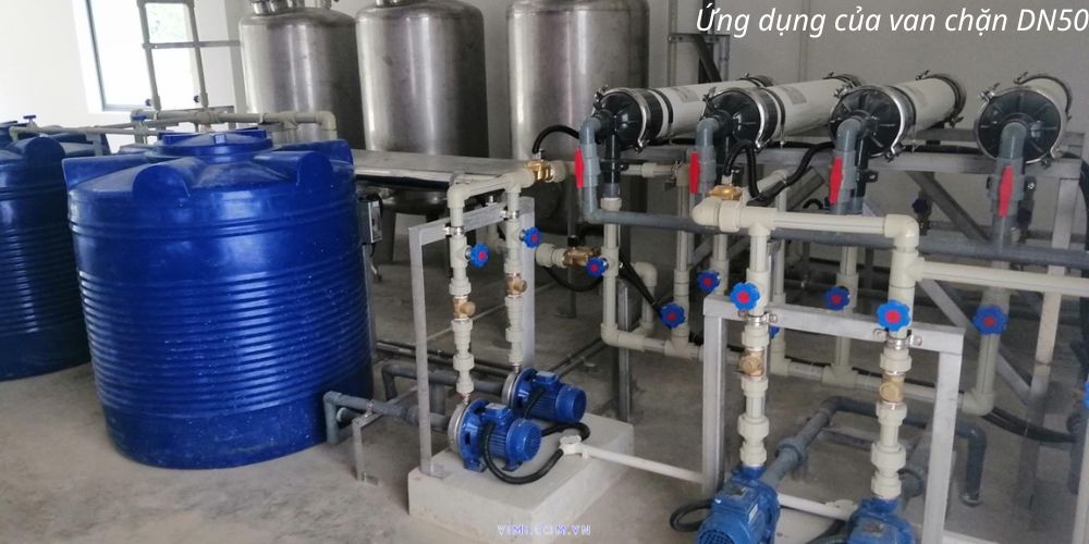 Van chặn DN50 van chặn dn50 dán keo